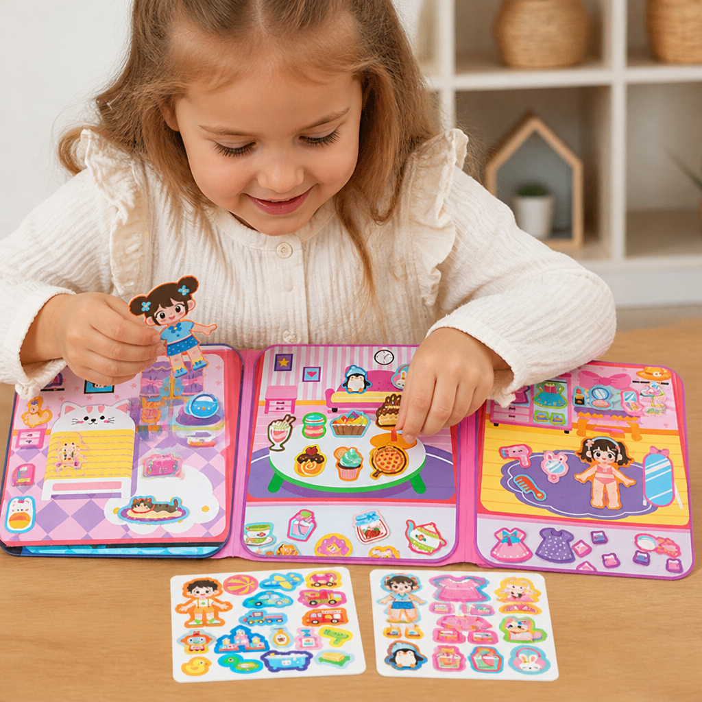 Montessori Magnet-Quiet-Book – Kreatives Ankleide- & Szenenspiel