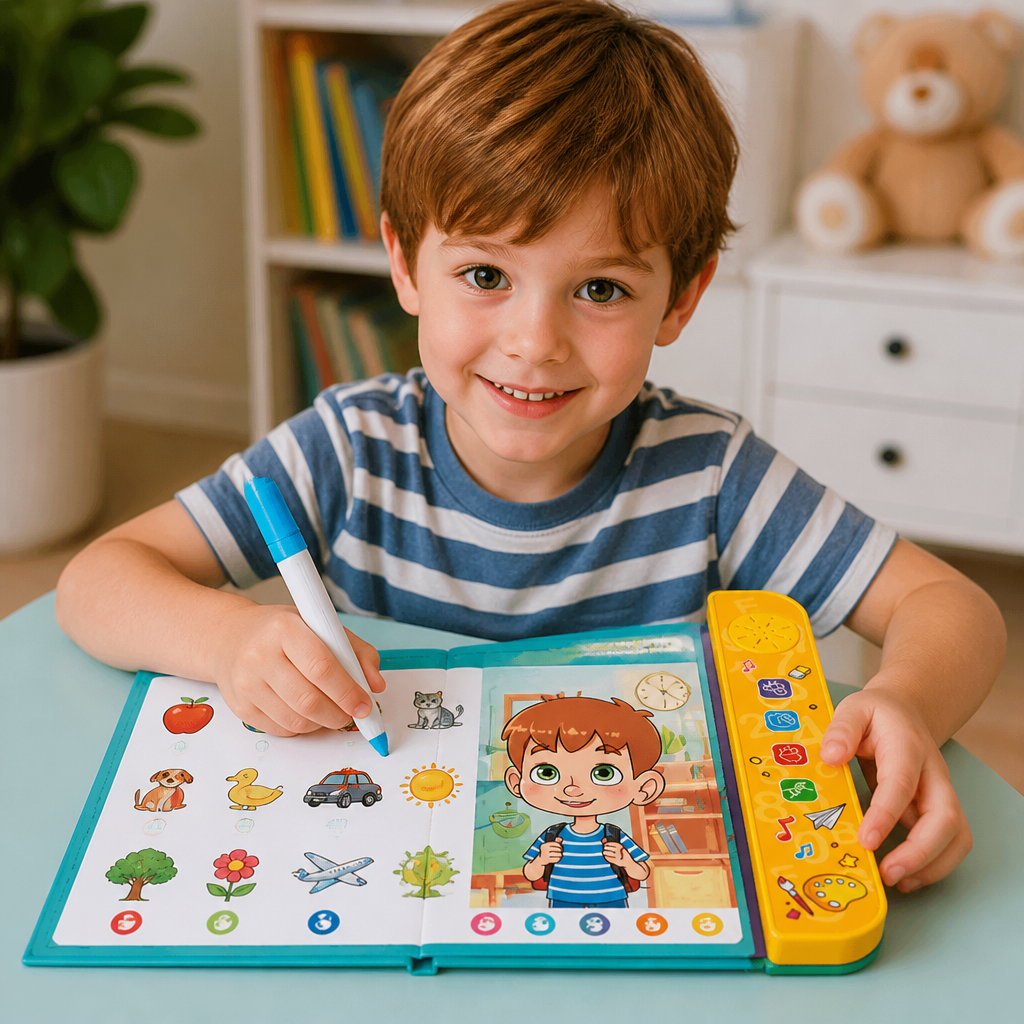 Interaktives sprechendes Englisch-Lernbuch mit Touch-Stift für Kinder
