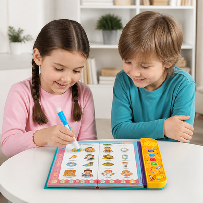 Interaktives sprechendes Englisch-Lernbuch mit Touch-Stift für Kinder