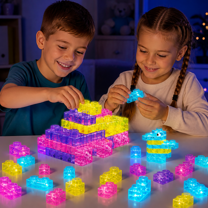 Im Dunkeln leuchtende Squishy-Gelee-Bausteine für Kinder – Sicher & weich