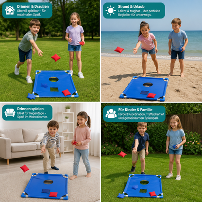 Zweifarbiges Bean-Bag-Wurfspiel für drinnen & draußen