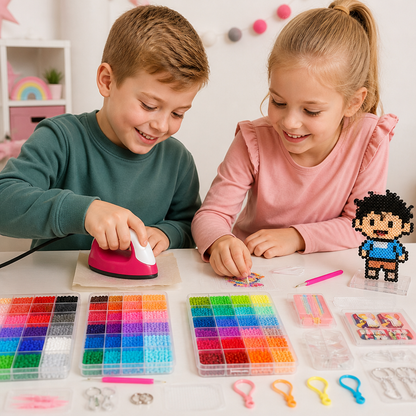 Premium-Bügelperlen-Set mit Bastelwerkzeugen – DIY-Kunst- & Bastelset