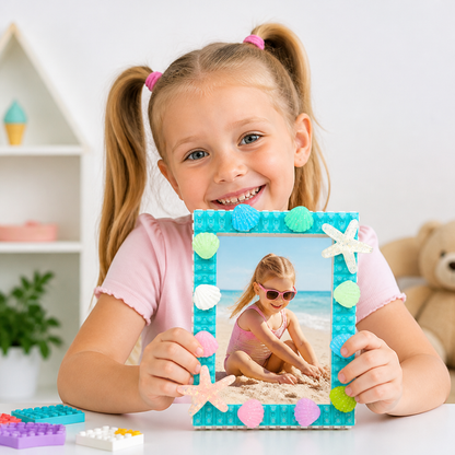 DIY-Fotorahmen-Bastelset aus Bausteinen