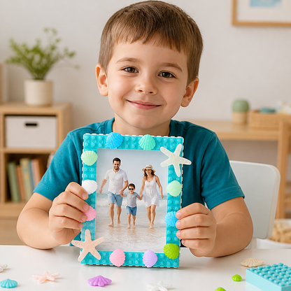 DIY-Fotorahmen-Bastelset aus Bausteinen