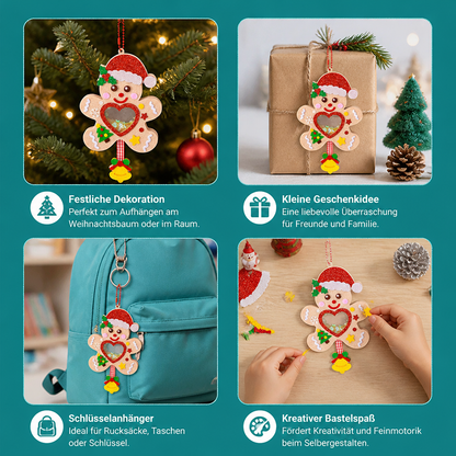 DIY-Weihnachts-Schüttelanhänger-Bastelset für Kinder