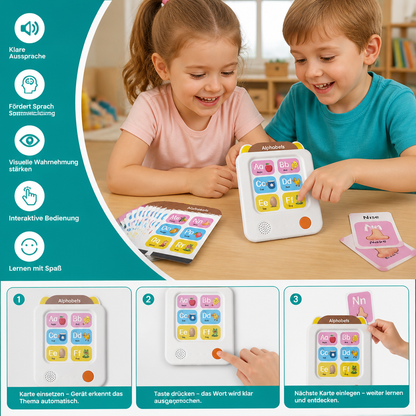 Interaktiver Englisch-Lernkartenleser für Kinder – Pädagogisches Lernspielzeug