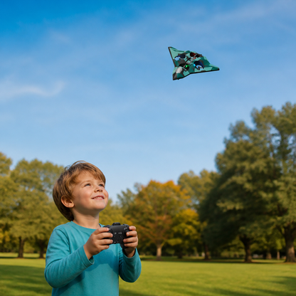 Robustes RC-Kampfflugzeug aus Schaumstoff mit Höhenhaltefunktion & 360°-Stuntrollen