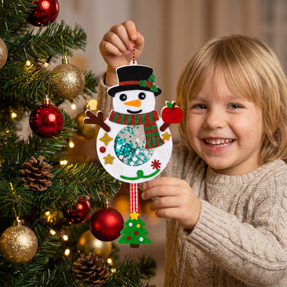 DIY-Weihnachts-Schüttelanhänger-Bastelset für Kinder