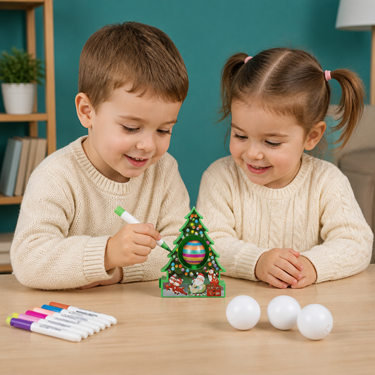 DIY-Weihnachts-Bastelset zum Bemalen drehbarer Anhänger