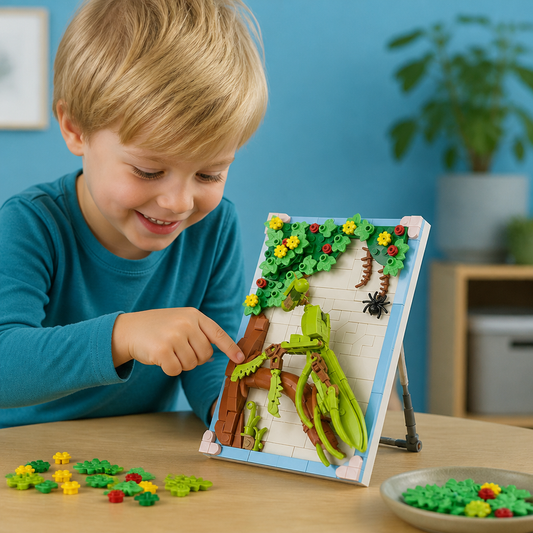 DIY-3D-Naturrahmen-Bausteinset – Blumen & Insekten