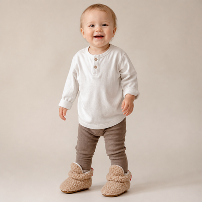 Warme & gemütliche Sherpa-Baby-Booties für den Winter
