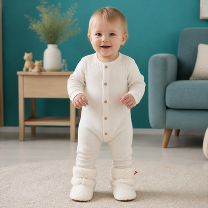 Warme & gemütliche Sherpa-Baby-Booties für den Winter