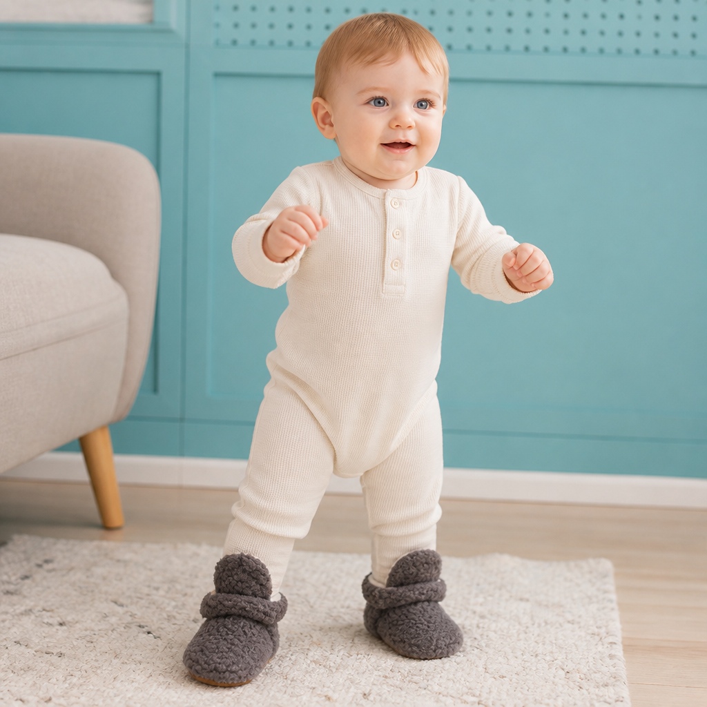 Warme & gemütliche Sherpa-Baby-Booties für den Winter
