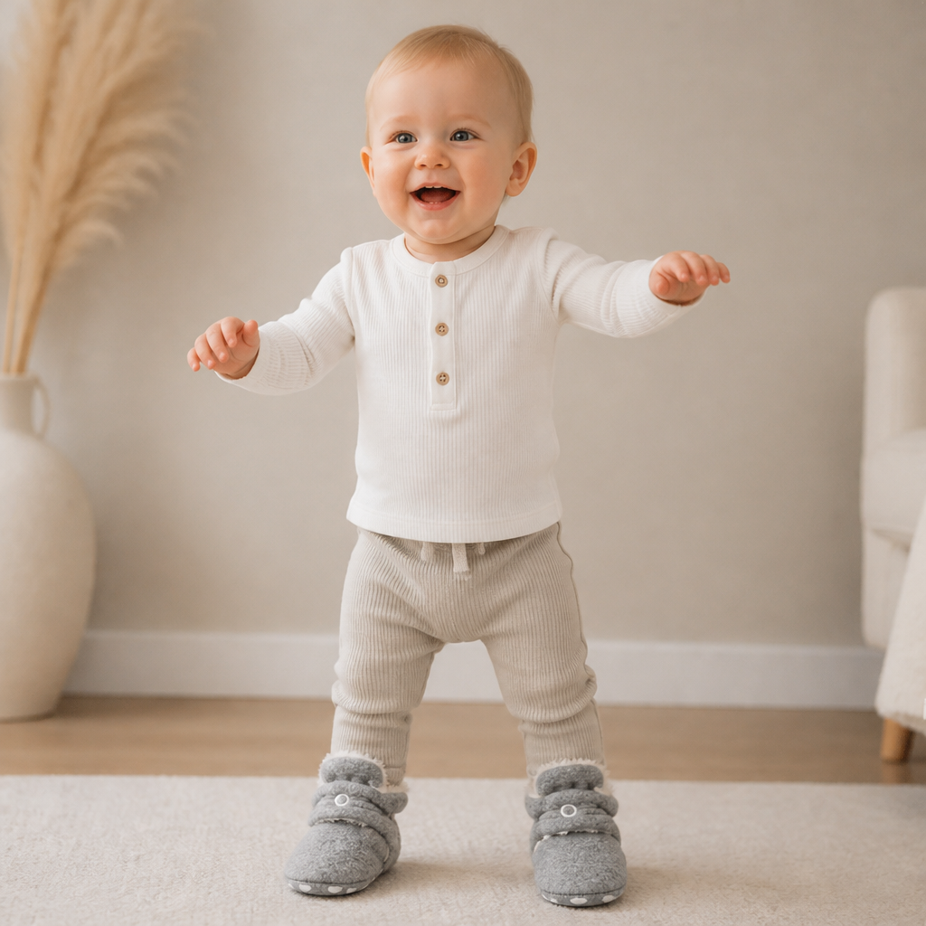 Warme & gemütliche Sherpa-Baby-Booties für den Winter