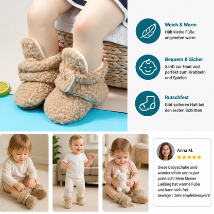 Warme & gemütliche Sherpa-Baby-Booties für den Winter