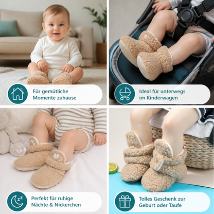 Warme & gemütliche Sherpa-Baby-Booties für den Winter