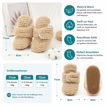 Warme & gemütliche Sherpa-Baby-Booties für den Winter
