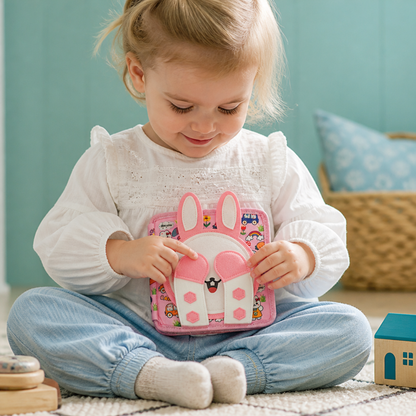 Montessori-Tast- & Fühl-Sensorik-Busy-Book für Kleinkinder
