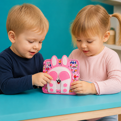 Montessori-Tast- & Fühl-Sensorik-Busy-Book für Kleinkinder