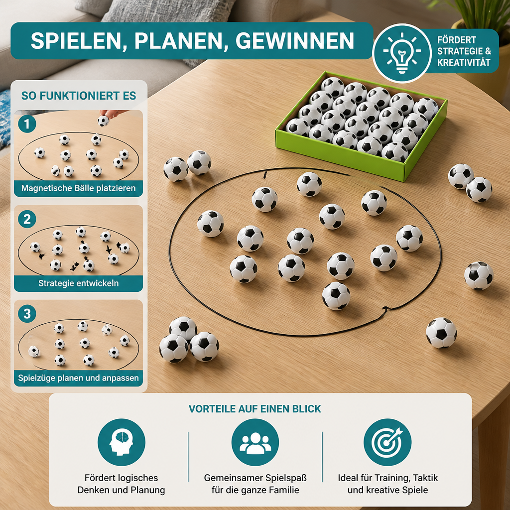 Magnetisches Fußball-Strategiespiel – Interaktive Familien-Challenge für Kinder & Erwachsene