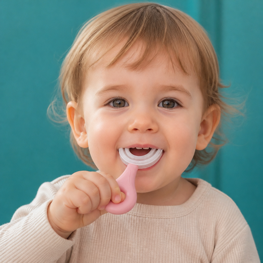 U-förmige Zahnbürste für Kinder