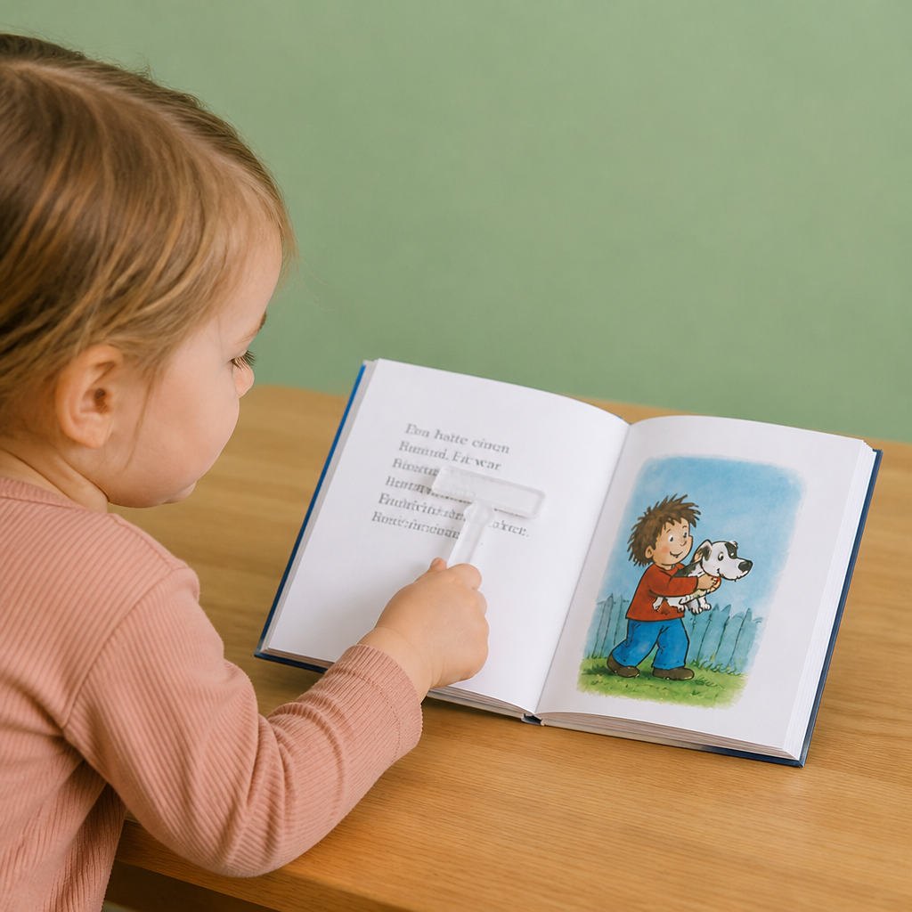 Finger-Lesehilfe für Kinder – Transparente Lesezeilenhilfe