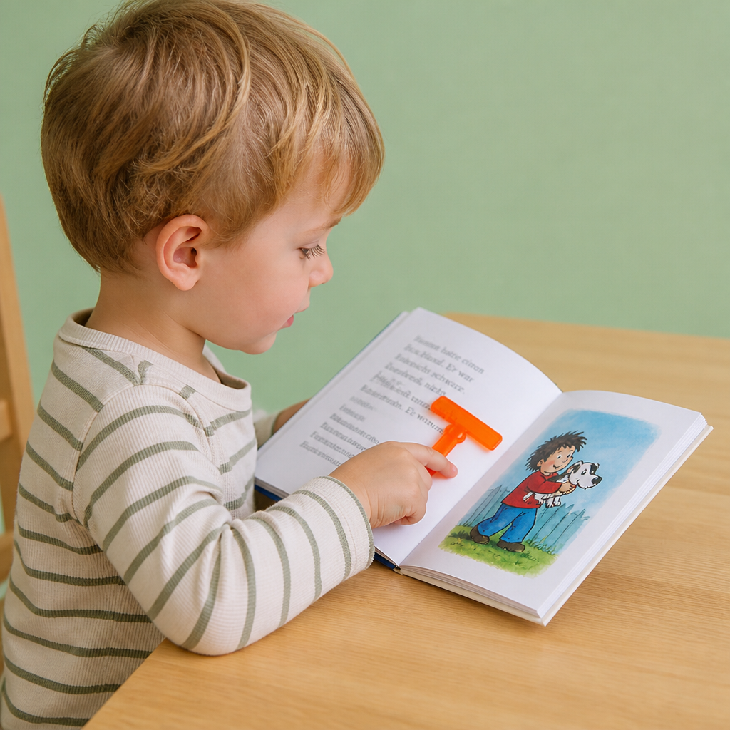 Finger-Lesehilfe für Kinder – Transparente Lesezeilenhilfe