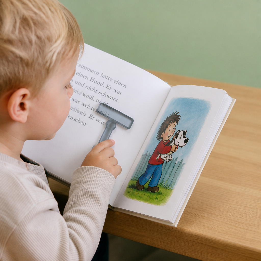 Finger-Lesehilfe für Kinder – Transparente Lesezeilenhilfe