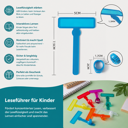 Finger-Lesehilfe für Kinder – Transparente Lesezeilenhilfe