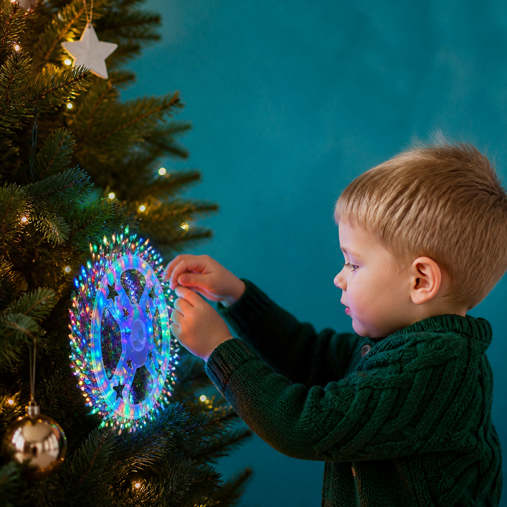 Warmweiße Weihnachts-Cluster-Lichterkette