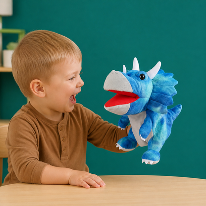 Lustige Dinosaurier-Plüsch-Handpuppe