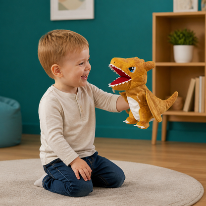 Lustige Dinosaurier-Plüsch-Handpuppe