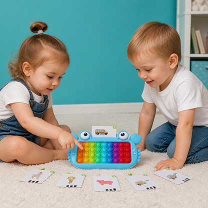 Interaktives sprechendes Lernkarten-Tablet mit Pop-It-Tastatur, Buchstabier- & Phonetikspielen