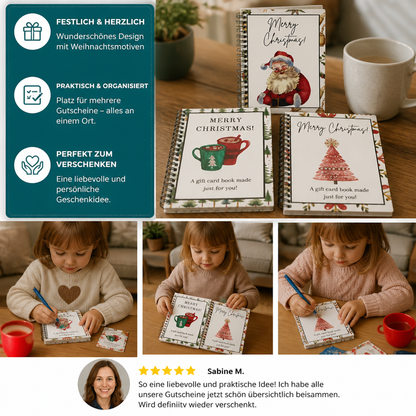 DIY-Weihnachts-Geschenkkartenbuch – Spiralgebundener Geschenk-Organizer für die Feiertage