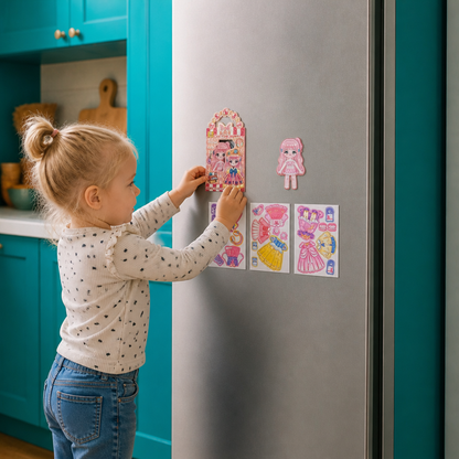 Magnetisches Prinzessinnen-Ankleideset mit 3D-Stickern