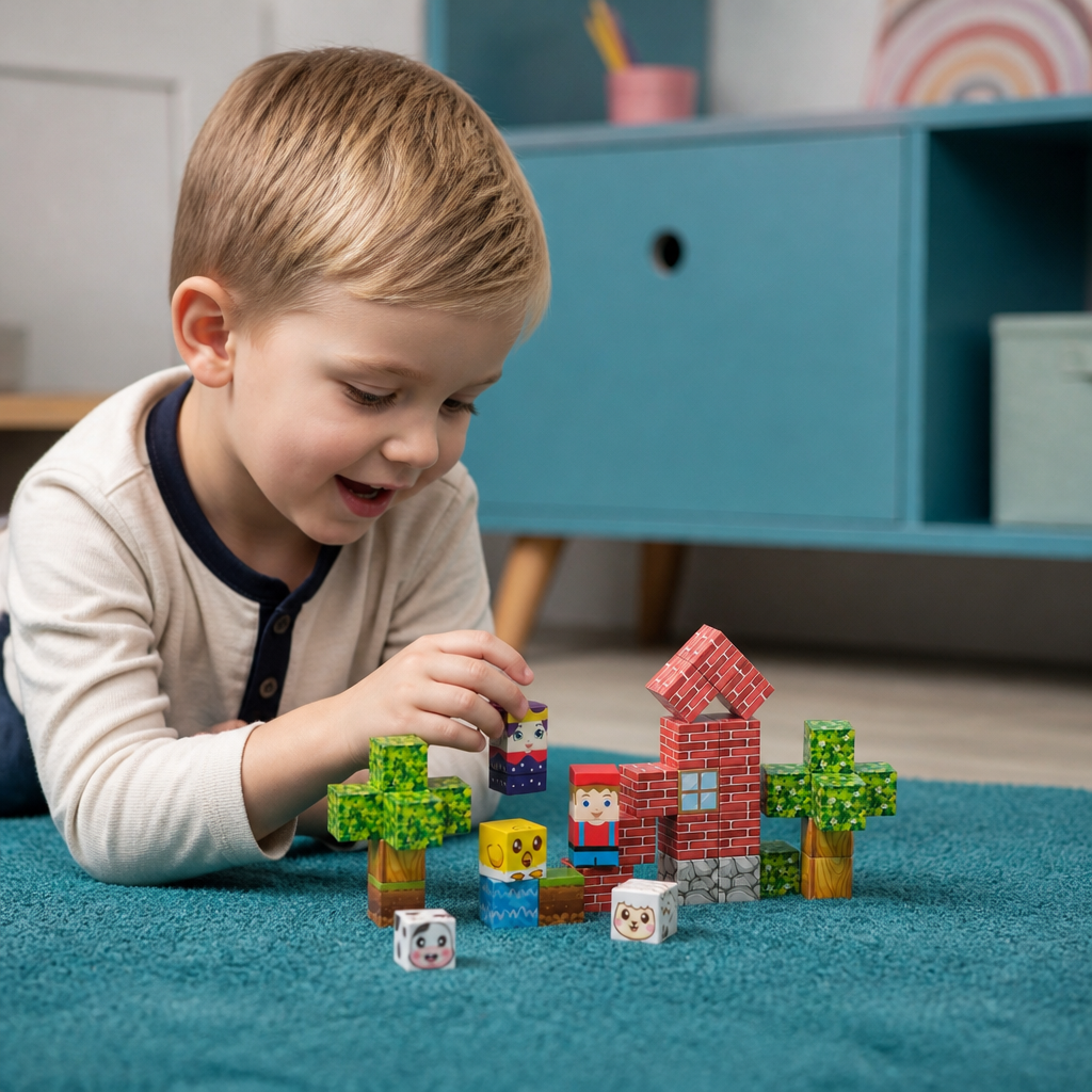 40-teiliges Magnetbaustein-Set für Kinder – Perfekt für unterwegs