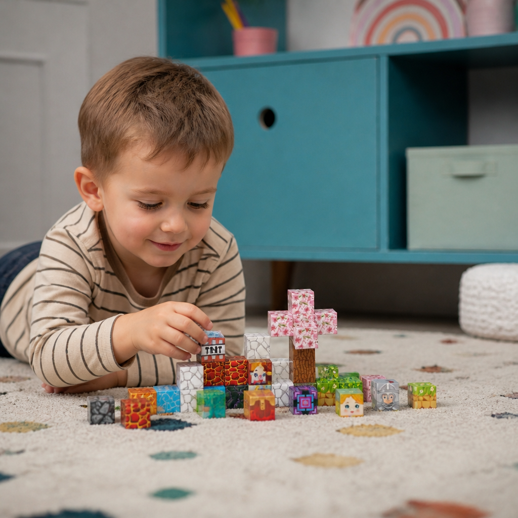 40-teiliges Magnetbaustein-Set für Kinder – Perfekt für unterwegs