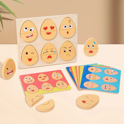 Lernspielzeug Für Kinder – Emotionspuzzle Mit Gesichtsausdrücken