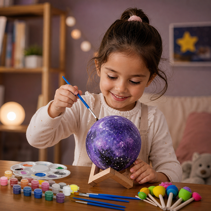 DIY-Mondlampen-Malset für Kinder – Kreatives Weltraum-Nachtlicht