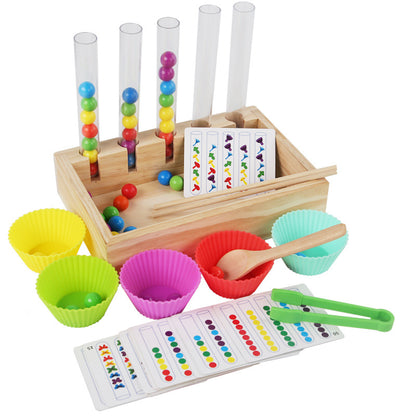 Montessori Reagenzglas Farben und Zahlen Spiel- und Lernset