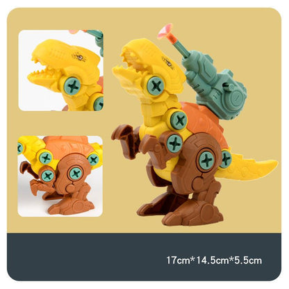 Dinosaurier Schrauben Spielset mit Saugnapf Kanone