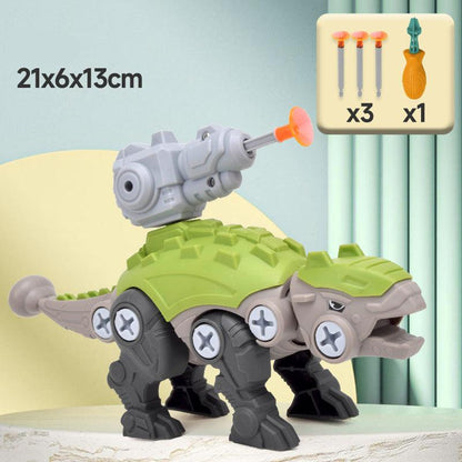 Dinosaurier Schrauben Spielset mit Saugnapf Kanone