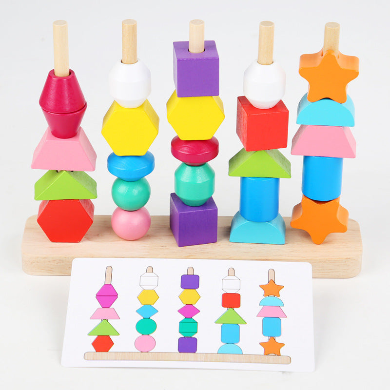 Montessori Farben Und Formen Faden Spielzeug Aus Holz