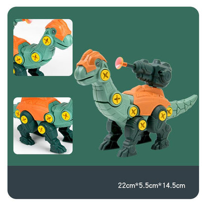 Dinosaurier Schrauben Spielset mit Saugnapf Kanone