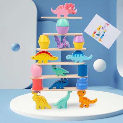 Montessori Dinosaurier Stapelspiel