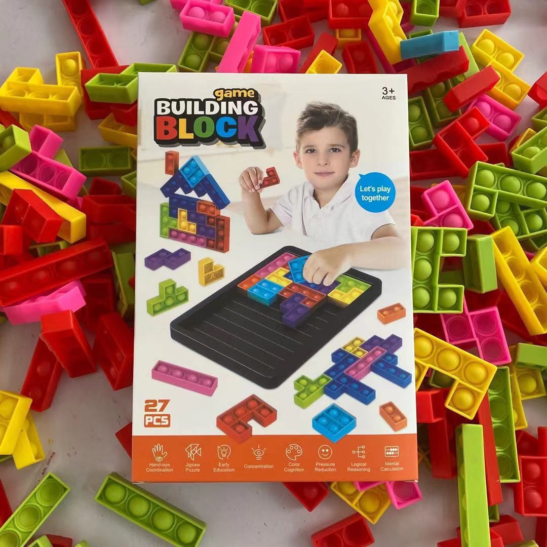 Farbenfrohes Tetris Kinderspiel