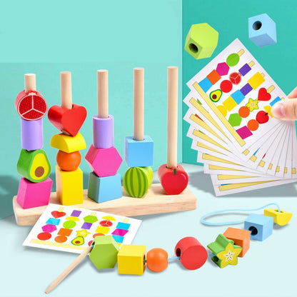 Montessori Farben Und Formen Faden Spielzeug Aus Holz