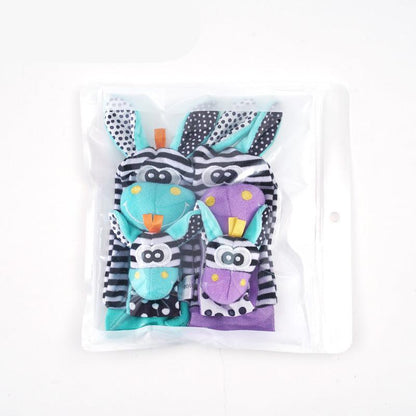 Sensorische Baby Plüschsocken und Armband