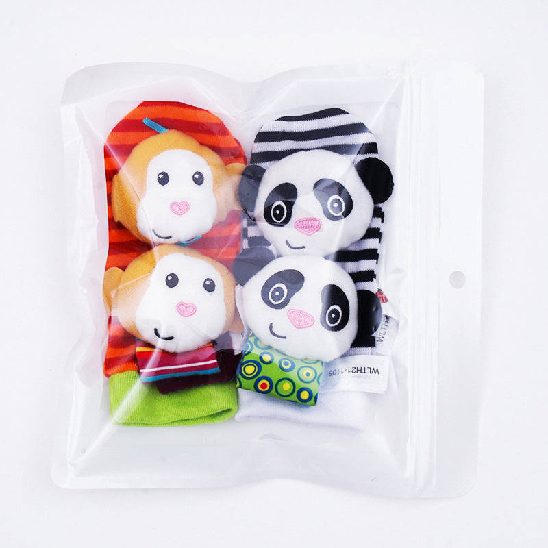 Sensorische Baby Plüschsocken und Armband