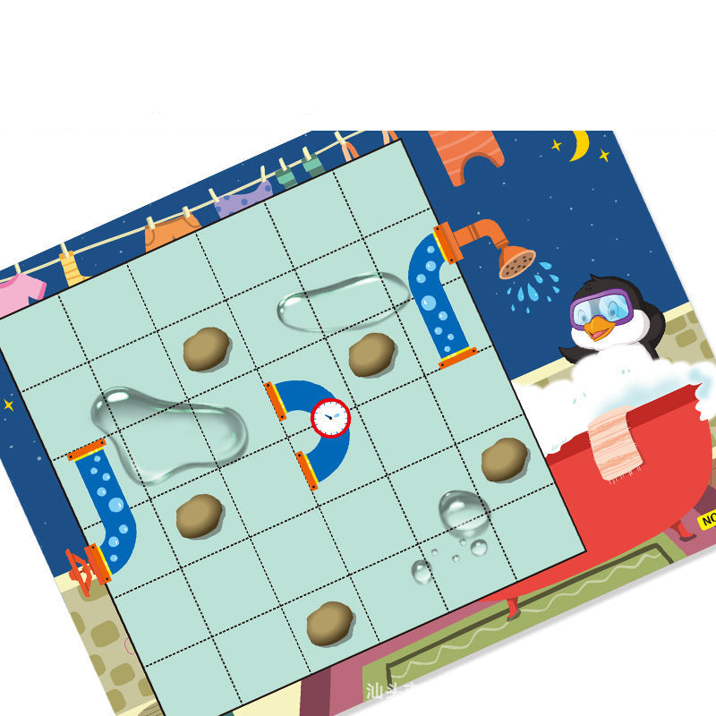 Pinguin Dusch Labyrinth Rätsel Spiel - Logisches Denken Fördern!